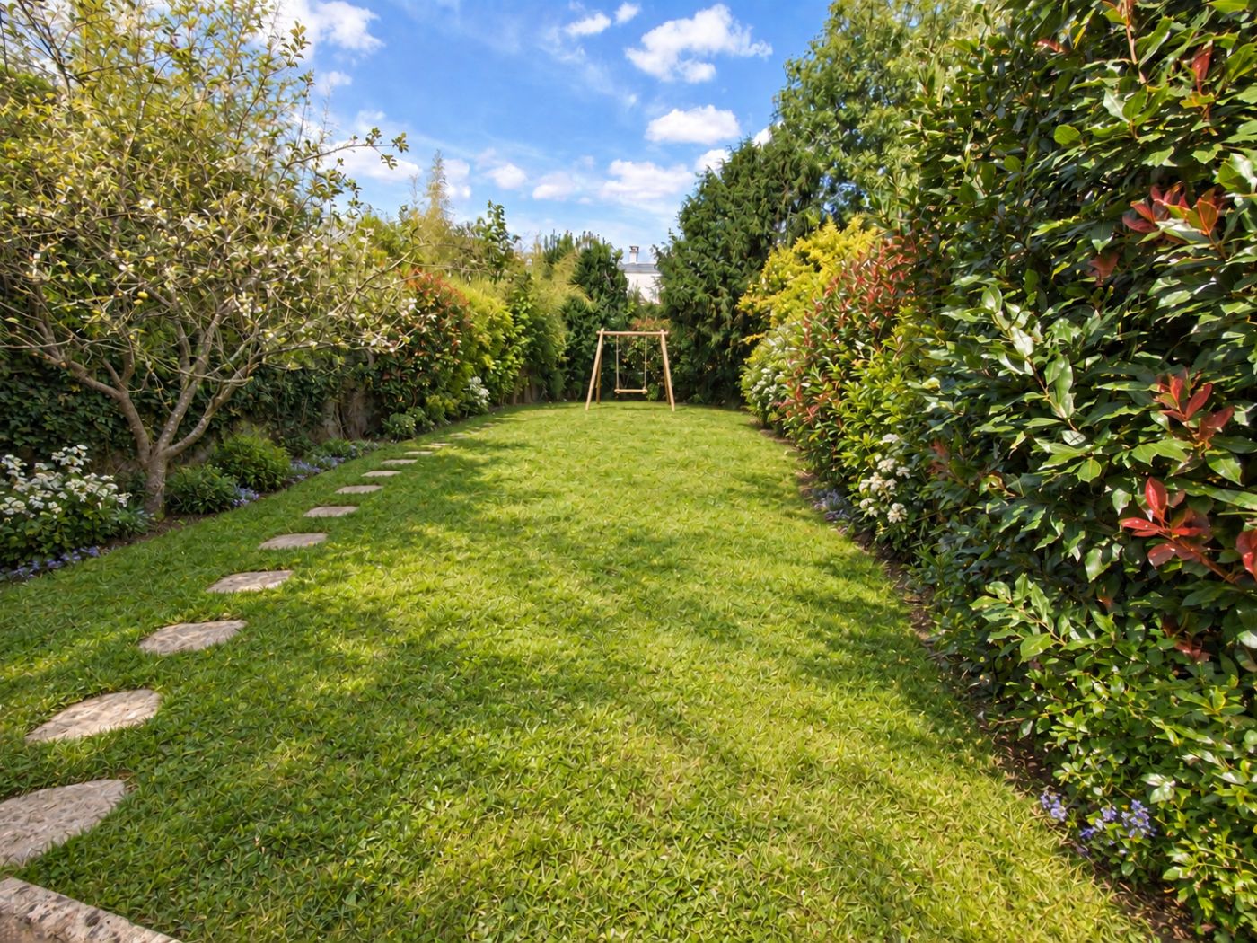Jardin d'une maison livrée