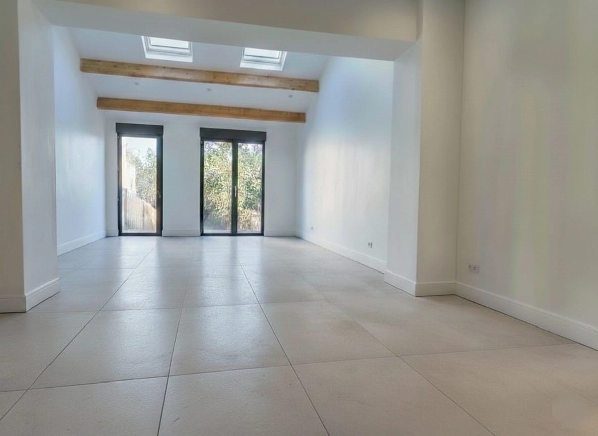 Séjour du duplex après rénovation