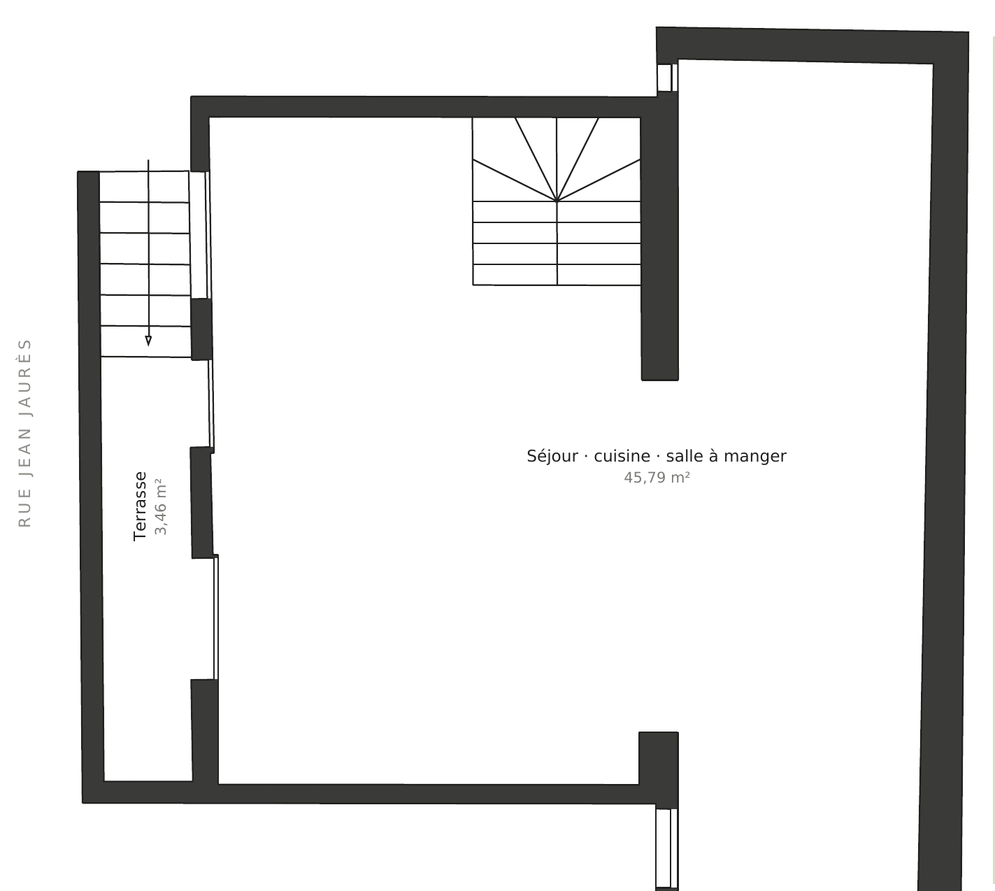 Plan projeté — Rez-de-chaussée