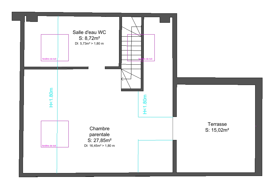 Plan projeté — 1ᵉʳ étage