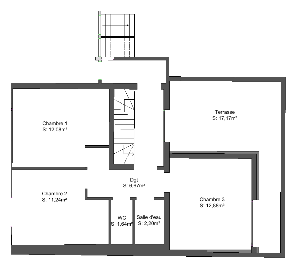 Plan projeté — Rez-de-chaussée